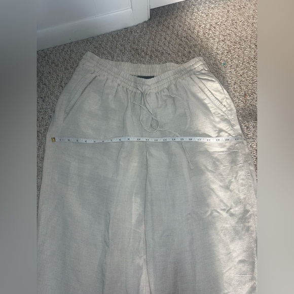 Lane Bryant Beige natural Linen Wide-Leg Pants size 14/16 - Picture 5 of 8